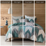 INK+IVY Alpine Mid-Century 3 Piece Duvet Cover Mini Set II12-783 Aqua