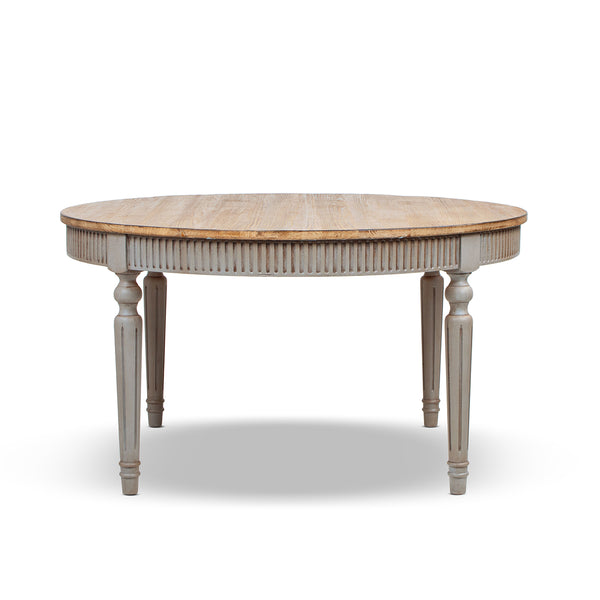 English Elm Colette Reclaimed Pine Round Dining Table Seats Four with Antique Two-tone Finish B2719P485500