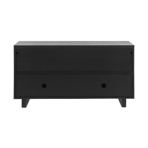 English Elm Christopher Knight Home® - Modern Sideboard 59" Black Storage Cabinet With 4 Doors, Metal Handles - Scandinavian Style Elegance N780P352310B