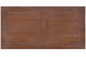 English Elm Farmhouse Coffee Table Solid Planked Wood with Open Shelf Square Baluster Living Room Antique Espresso,Antique White W1445P362858
