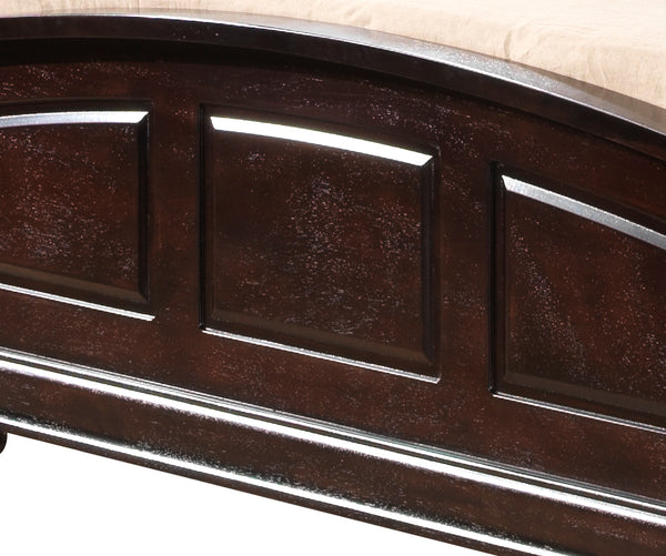 English Elm Elegant Full Bed Frame with Traditional Warm Finish, Sturdy Particleboard Construction and Supportive Design Cappuccino 82 L x 6 W x 3 H B078S00323