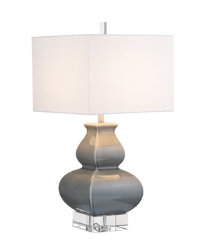 Crestview Collection 30"H Elegant Ceramic Table Lamp With Textured Shade, Crystal Base, Perfect For Modern Spaces   Cvazp101b