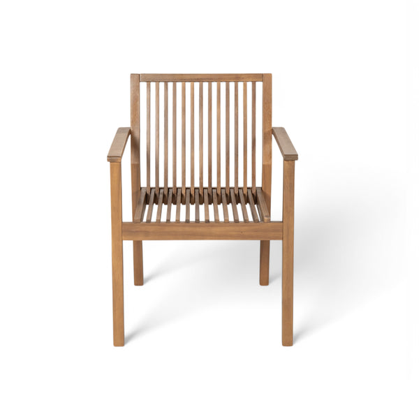 English Elm Christopher Knight Home® - 5-Piece Acacia Wood Outdoor Dining Set with Removable Cushions, 70.75" Table & 4 Heavy-Duty Chairs N779P236677N_N779P234497B-2