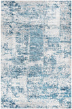 Unique Loom Finsbury Elizabeth Machine Made Abstract Rug Blue, Ivory/Gray/Light Blue 5' 3" x 8' 0"