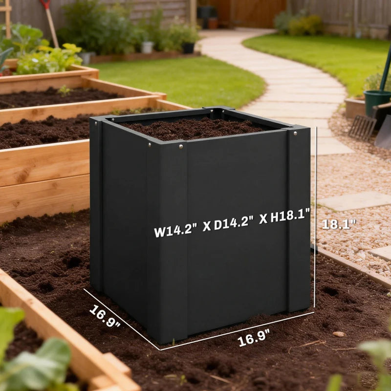 English Elm Balcony Galvanized Steel Planter Box Deep Root Outdoor Garden Bed Patio Ready T3971P481361
