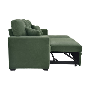English Elm Sleeper Sectional with Storage Chaise Tufted Polyester Sofa Bed for Small Spaces W5568S00041