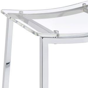 English Elm Staten Acrylic and Chrome Backless Counter Stools Futuristic Kitchen Island Seating B062P447711