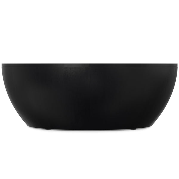 English Elm Elmbrook Round Mango Wood Coffee Table Low Profile Drum Design for Modern Living Rooms Black B136P429086