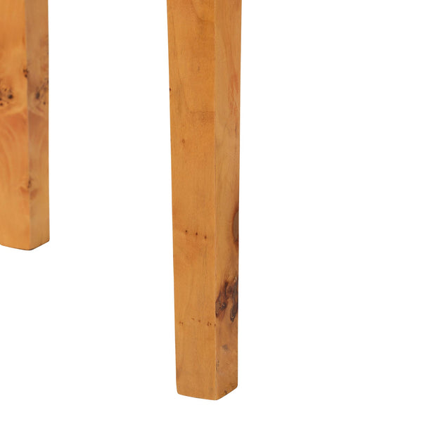 English Elm Modern Mappa Burl Wood Half Moon Console Table for Entryway Hallway Decor B2750P467813