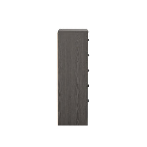 English Elm Wallace & Bay - Stone Brown 5-Drawer Dresser with Grey-Brown Laminate Finish, Stylish Storage, Durable Care-Friendly Design B361P384482
