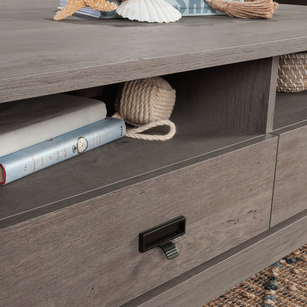 English Elm Lift-Top Coffee Table With Versatile Storage & Stylish Brown Finish For Modern Living Spaces B356P367796