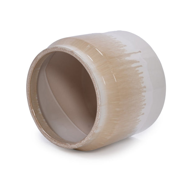 English Elm Set Of 2 Gradient Ceramic Flowerpots - Modern Indoor/Outdoor Planters For Elegant Plant Displays W3273P322301-GIGA