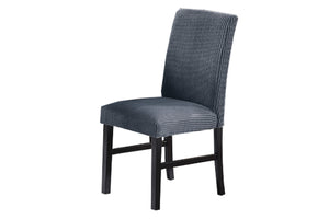 English Elm Dark Gray Corduroy 2pc Dining Chairs Set – Modern Upholstered Padded Side Chairs with Curved Legs, Sturdy Design B011P334821