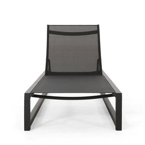 English Elm Christopher Knight Home® - Venice Chaise Lounge - Stylish Outdoor Recliner With Adjustable Backrest & Breathable Mesh Seat 61698.00BBLK