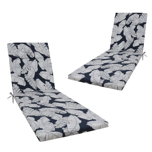 English Elm 2 Leaf Print Outdoor Chaise Lounge Cushions Polyester Resort Pool Patio Set W2911P277431