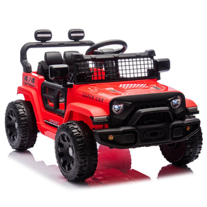 English Elm 24v Kids Ride on Car with Parental Remote Four Wheel Suspension Led Lights Bluetooth Red W1578P235082