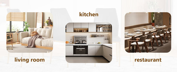 English Elm Set of 4 Brown Shell-Pattern Dining Chairs with Ergonomic Tech Fabric, Sturdy Metal Legs, 37" Black+Silver W1151P359603