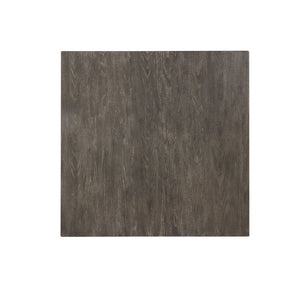 English Elm Dining Rustic Country Counter Height 5pc Dining Set with Plank Table, Open Shelf & Padded Chairs Antique White+Gray,Gray 45 L x 45 W x 21 H B2741P301879