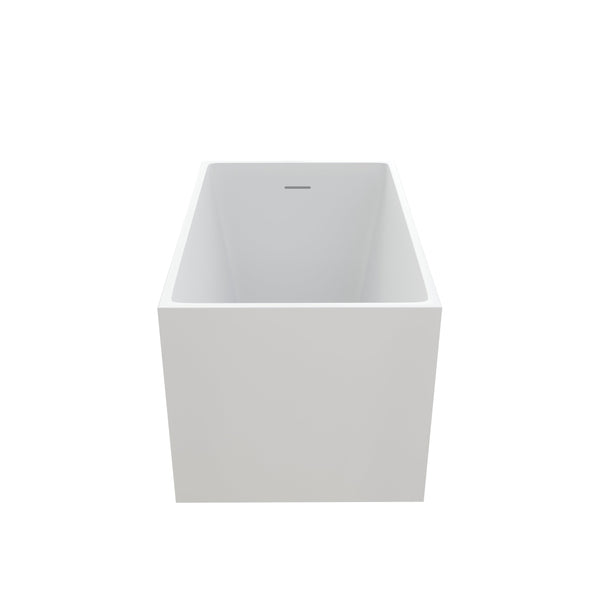 English Elm 43" Acrylic Freestanding Soaking Tub with Built-in Seat Glossy White Modern Bath T3785P380644