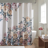 Charisma Shabby Chic Cotton Floral Printed Shower Curtain