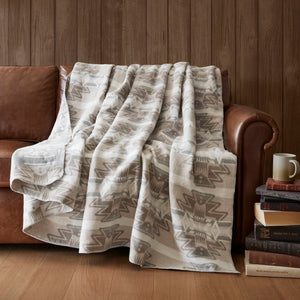 English Elm 1-piece King Jacquard Cotton Blend Blanket Aztec Woven Soft Breathable Bedroom Layer Multi B035P437492