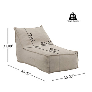 English Elm Christopher Knight Home® - Perry Outdoor Bean Bag Lounge Chair Set Of 2 – Stylish, Durable, And Ergonomically Supportive For Relaxation N775P265564B-S2