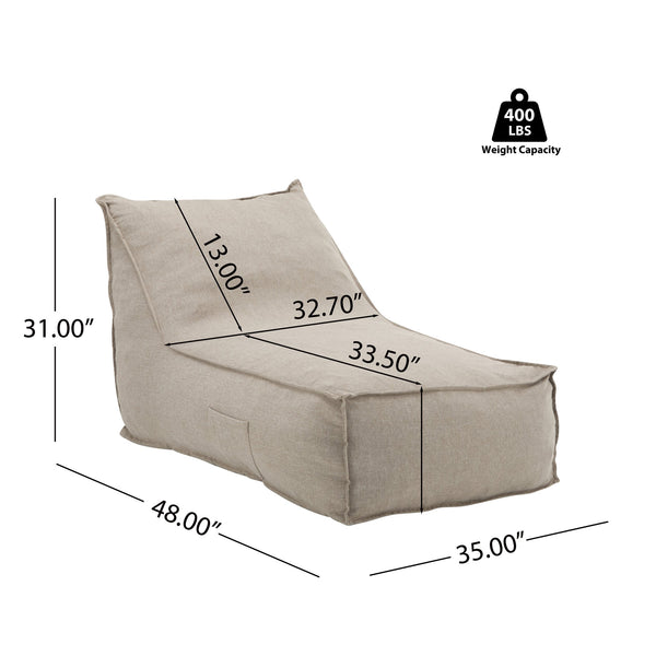 English Elm Christopher Knight Home® - Perry Outdoor Bean Bag Lounge Chair Set Of 2 – Stylish, Durable, And Ergonomically Supportive For Relaxation N775P265564B-S2