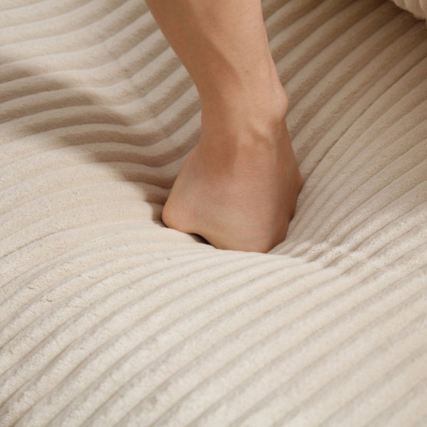 English Elm {New} Oversized Modular Sectional Sofa - Cozy Beige Corduroy, Convertible Design For Stylish Living Spaces W2325S00014-GIGA