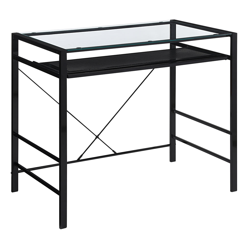 OSP Home Furnishings Zephyr Computer Desk Clear/Black