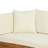 Christopher Knight Home® - Noble House - Serene Outdoor Acacia Wood Expandable Daybed with Water Resistant Cushions