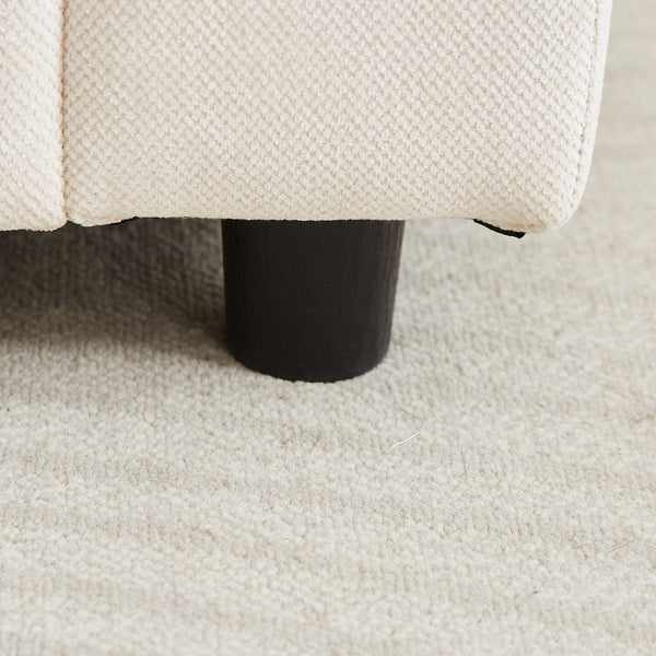 English Elm 94.8" Chenille Modern Deep Seat Sofa Plush Cloud-Like Upholstery, Solid Wood Frame, Luxurious Comfort Beige W1193S00175