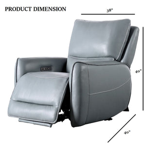 English Elm Transitional Multi-Function Glider Recliner with Channel Back, Cup Holders, Hidden Storage, Upholstered Comfort Blue 40 L x 34 W x 30 H B2741P387646