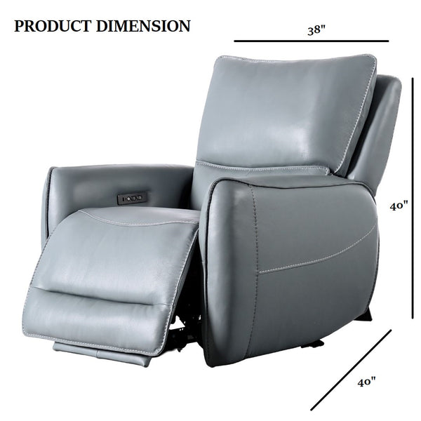 English Elm Transitional Multi-Function Glider Recliner with Channel Back, Cup Holders, Hidden Storage, Upholstered Comfort Blue 40 L x 34 W x 30 H B2741P387646