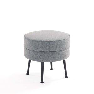English Elm Bailey Modern Gray Upholstered Accent Ottoman - Stylish Footrest & Extra Seating For Any Room B365P397868