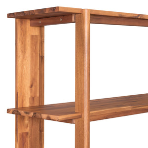 English Elm Christopher Knight Home® - Big 4-Tier Wooden Open Bookcase Acacia Wood Teak Finish — Sturdy 4-Shelf Display, 180 lb Capacity, Anti-Tip Stabilizer (75.5 x 19.5 x 11.4) N758P303160T