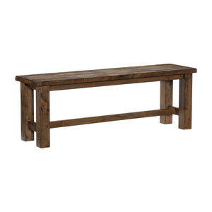 English Elm Classic Solid Rubberwood 6 Piece Dining Set with Burnished Brown Farmhouse Appeal B011S01529