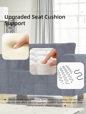 English Elm Fx-p54-1s-rb Plush Polyester Accent Chair with Gold Metal Legs for Modern Interiors W576S00171