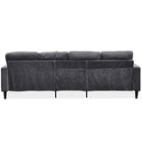 English Elm Chenille Sectional Sofa, U Shaped Sofa Couch With High Density Memory Foam, 4 Seat Comfy Modular Sofa Couch For Living Room, Modern U Shaped Sectional Sofa,U Shaped-Dark Grey