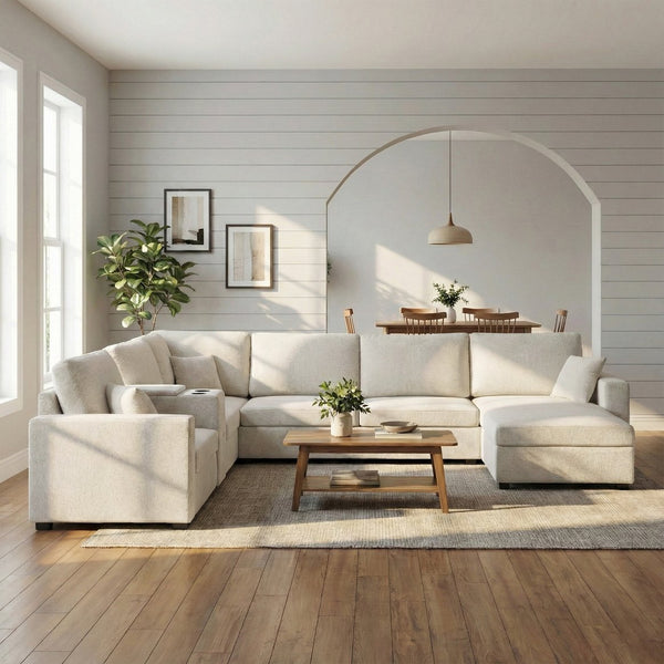 English Elm Swivel Barrel Accent Chair Chenille Tufted Round Club Seat for Living Room Lounge Beige N719S002350A