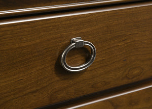 English Elm 3-drawer Nightstand Rubberwood Cherry Veneer with Crown Molding and Usb Charging B016P453488