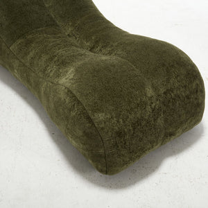 English Elm Creative Bean Bag Sofa Chair with Plush Superfiber Cover and Soft Foam Filling for Luxe Comfort Olive Green W1996P266262