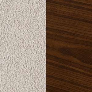 English Elm Valera Plush Beige Bouclé Rocking Chair with Metal Legs and Wooden Sleigh Rockers for Cozy Rooms B062P375509