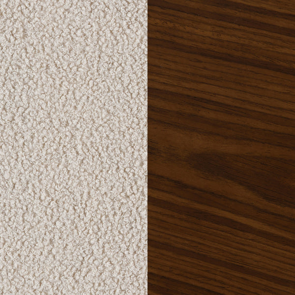 English Elm Valera Plush Beige Bouclé Rocking Chair with Metal Legs and Wooden Sleigh Rockers for Cozy Rooms B062P375509