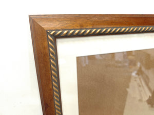 English Elm 24x32 Solid Wood Picture Frame with Replaceable Canvas, Organic Acrylic Glass, Elegant Wall Art Decor Brown T3976P383249