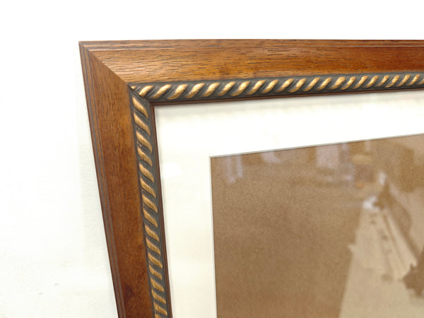 English Elm 24x32 Solid Wood Picture Frame with Replaceable Canvas, Organic Acrylic Glass, Elegant Wall Art Decor Brown T3976P383249