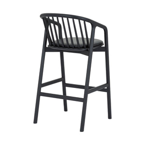 English Elm Echo Solid Oak and Faux Leather Counter Stool for Kitchen Islands and Breakfast Bars B2736P464818