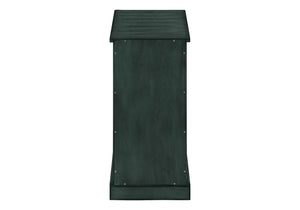 English Elm Accent Table Coastal Antique Blue Veneer Nightstand with Drawer & Cabinet, Solid Wood Accent Piece Blue 25 L x 23 W x 6 H B2710P287046