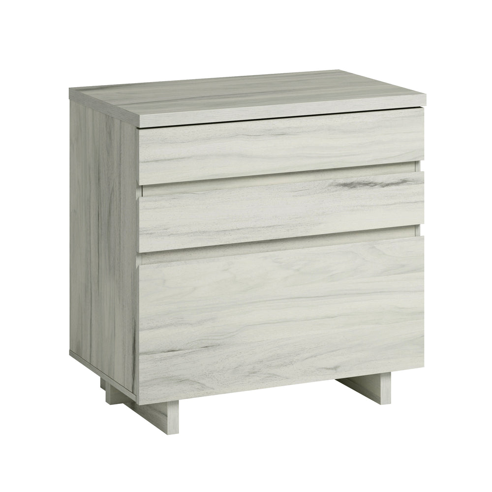 English Elm Lateral File, Sleek Off-White & Gray Multi-Purpose Storage Solution For Modern Workspaces & Home Offices B356P354465