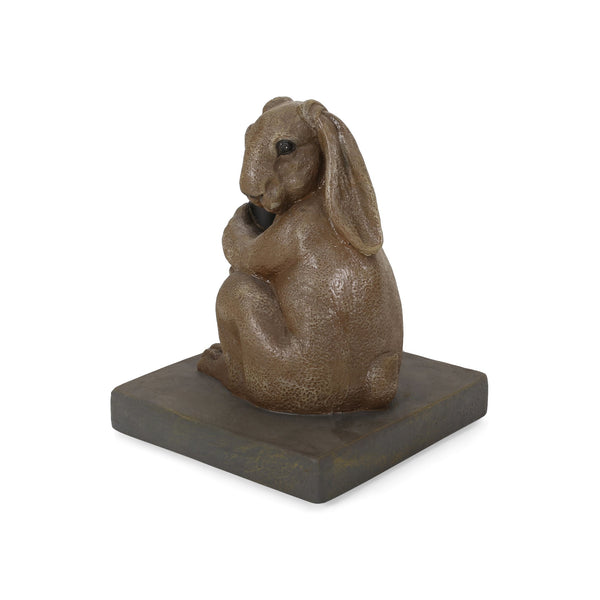 English Elm Christopher Knight Home® - RABBIT Light Brown Umbrella Base — Handcrafted Lightweight Concrete with Iron Tube, 13.5" Sq, Durable 67767.00LBRN