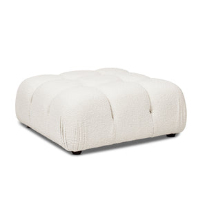 English Elm Jennifer Taylor Home - Marcel 36" Bubble Modular Cocktail Ottoman with Bouclé Upholstery, Low 15" Seat, Luxe Foam Support White B2719P238413